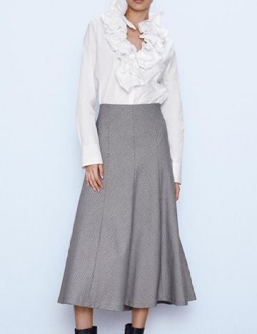 Fusta Zara, alb/negru