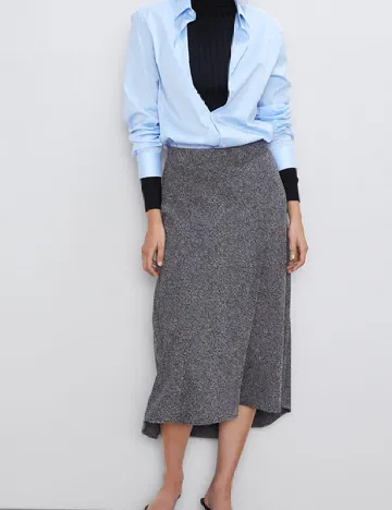 Fusta Zara, gri Gri