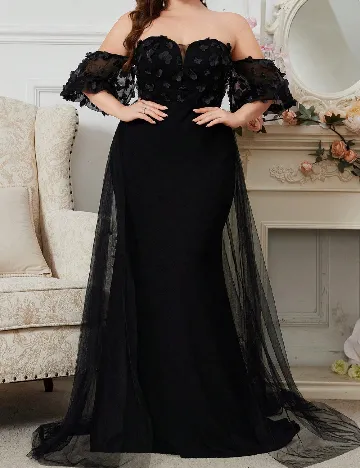 Rochie lunga SHEIN CURVE, negru Negru