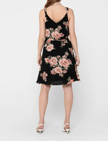 Rochie Only, negru floral