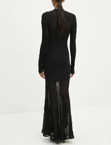 Rochie lunga Gestuz, negru Negru