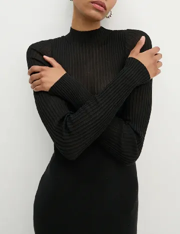 Rochie lunga Gestuz, negru Negru