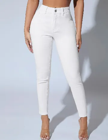 Blugi SHEIN, alb Alb