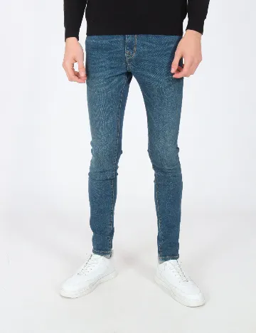 Blugi Pull&Bear, bleumarin Albastru