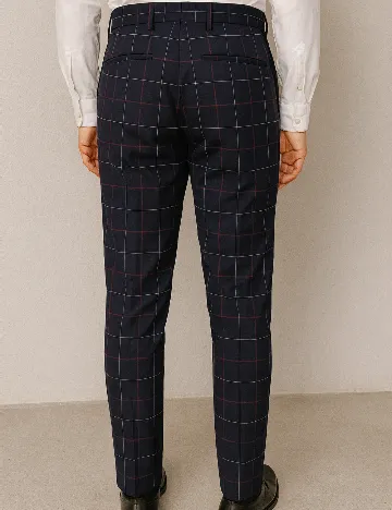 Pantaloni Bershka, bleumarin Albastru