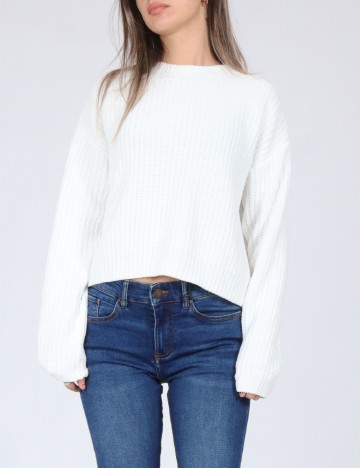 Pulover Bershka, alb