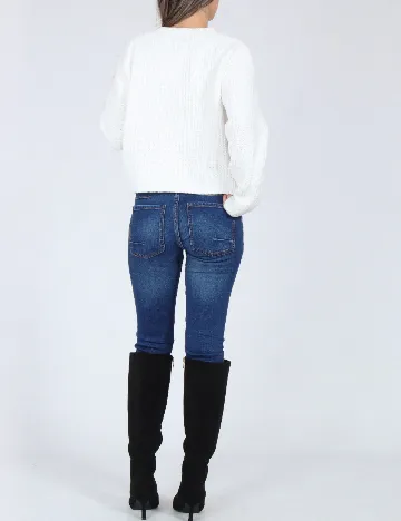 Pulover Bershka, alb Alb