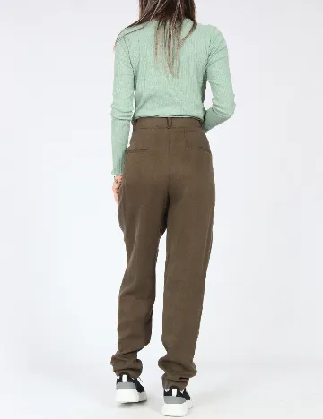 Pantaloni Zara, kaki Verde