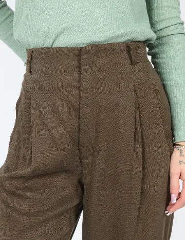 Pantaloni Zara, kaki Verde
