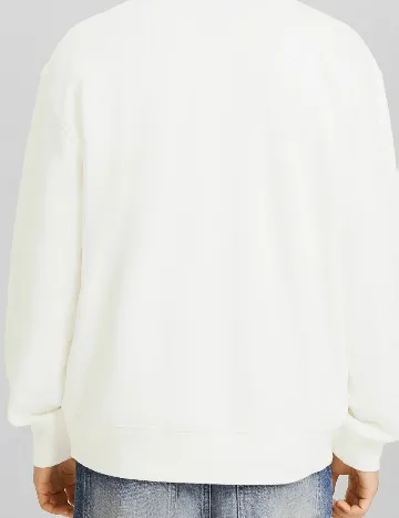 Bluza Bershka, alb Alb