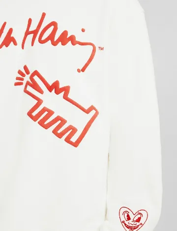 Bluza Bershka, alb Alb