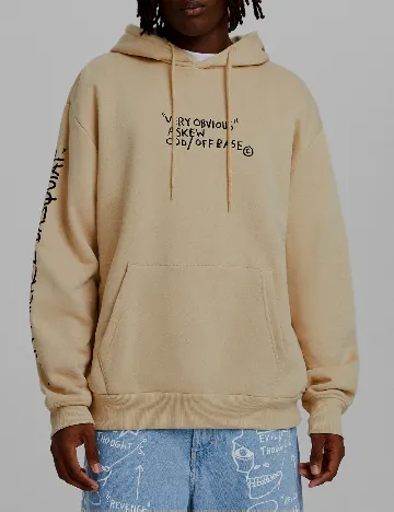 Hanorac Bershka, maro deschis Maro