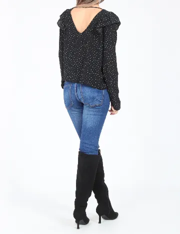 Bluza Pull&Bear, negru/alb Negru