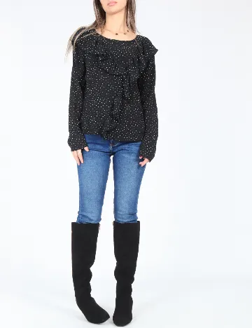 Bluza Pull&Bear, negru/alb Negru
