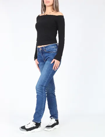 Top Bershka, negru Negru