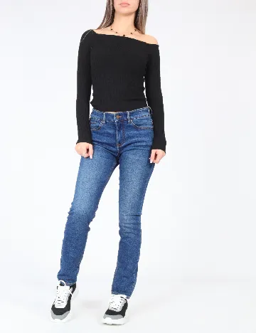 Top Bershka, negru Negru