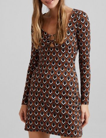 Rochie scurta Bershka, maro