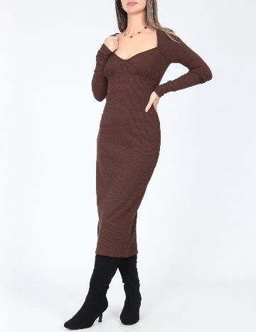 Rochie medie Bershka, maro