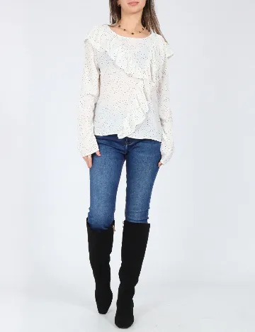 Bluza Pull&Bear, alb/negru Alb