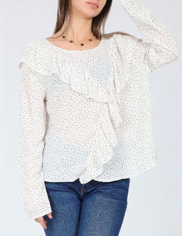 Bluza Pull&Bear, alb/negru