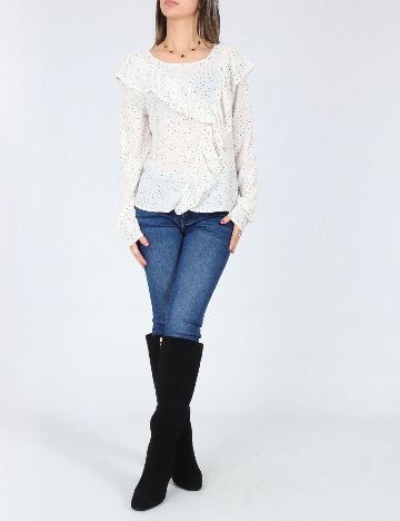 Bluza Pull&Bear, alb/negru