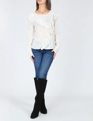 Bluza Pull&Bear, alb/negru Alb