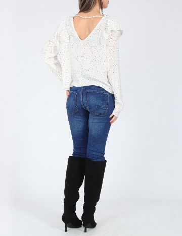 Bluza Pull&Bear, alb/negru