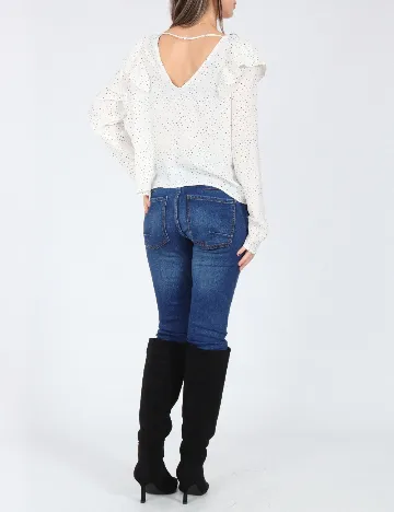 Bluza Pull&Bear, alb/negru Alb