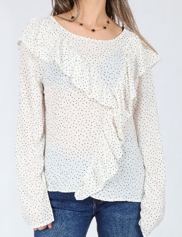 Bluza Pull&Bear, alb/negru