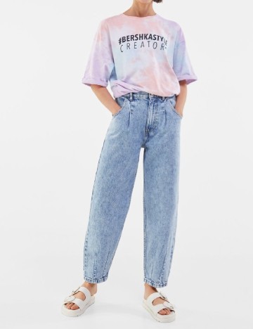 Blugi Bershka, bleu