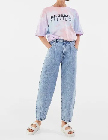 Blugi Bershka, bleu Albastru