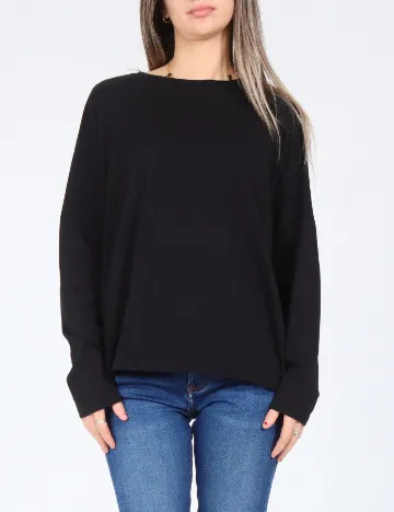 Bluza Oversize Pull&Bear, negru Negru