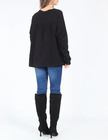 Bluza Oversize Pull&Bear, negru Negru