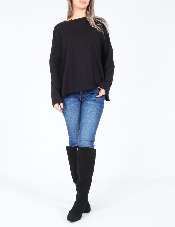 Bluza Oversize Pull&Bear, negru
