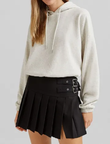 Fusta Bershka, negru Negru