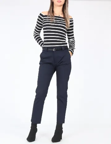 Pantaloni Bershka, bleumarin Albastru