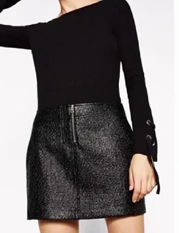 Fusta Zara, negru Negru