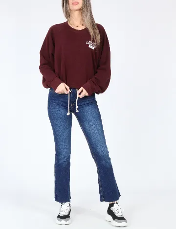 Bluza Pull&Bear, visiniu Rosu