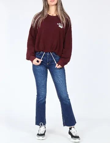 Bluza Pull&Bear, visiniu Rosu