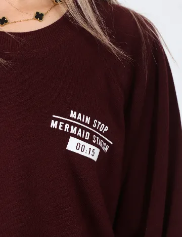 Bluza Pull&Bear, visiniu Rosu