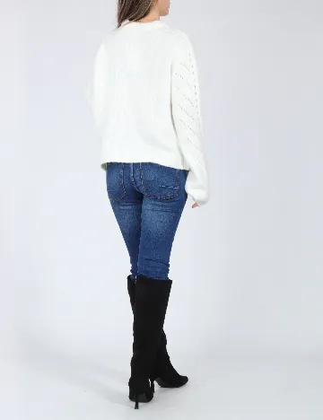 Pulover Bershka, alb Alb