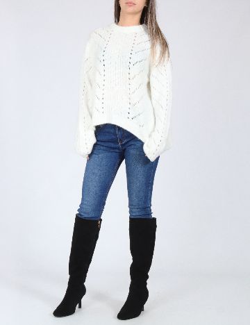 Pulover Bershka, alb