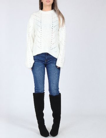 Pulover Bershka, alb