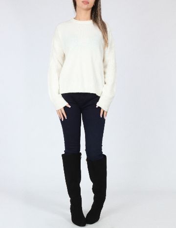 Bluza Oversize Bershka, alb