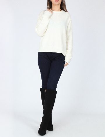 Bluza Oversize Bershka, alb