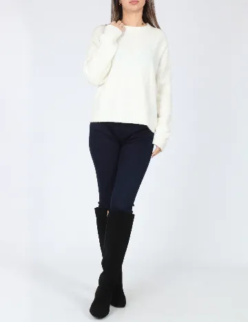 Bluza Oversize Bershka, alb Alb