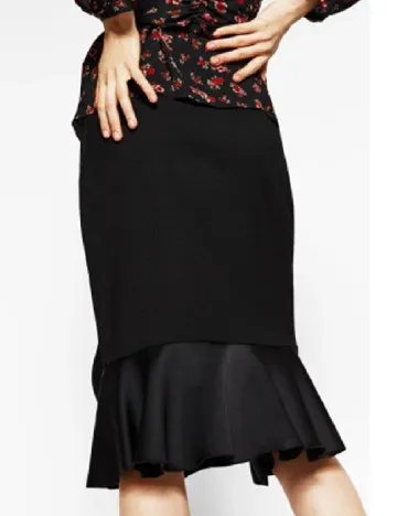 Fusta Zara, negru Negru