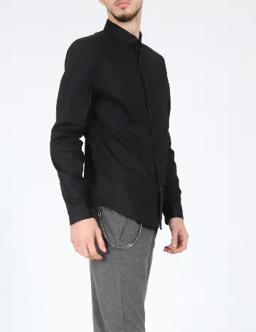 Camasa Bershka, negru Negru