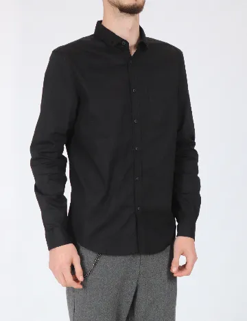 Camasa Bershka, negru Negru