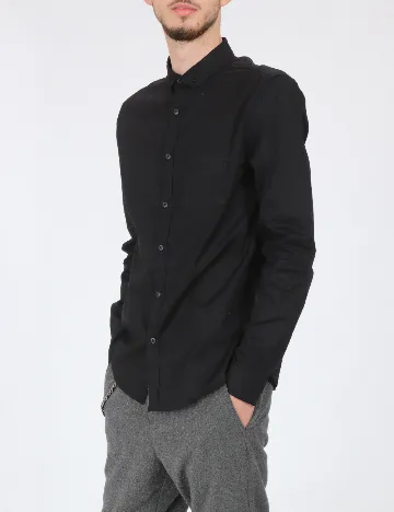 Camasa Bershka, negru Negru